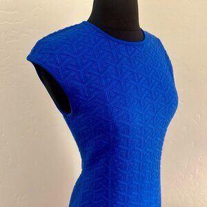 Topshop short/cap sleeve mini sweater dress, zippered back, size 6